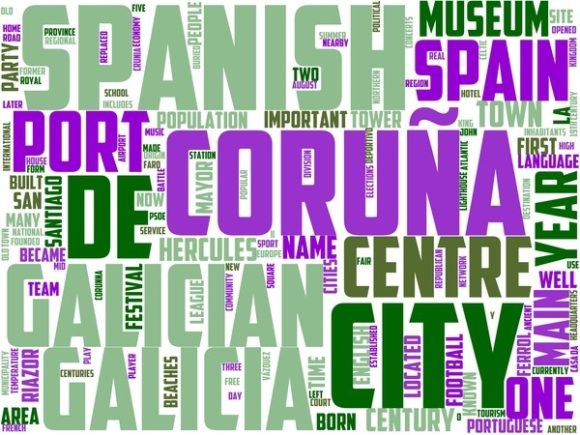 La Coruna Wordart Wallpaper
