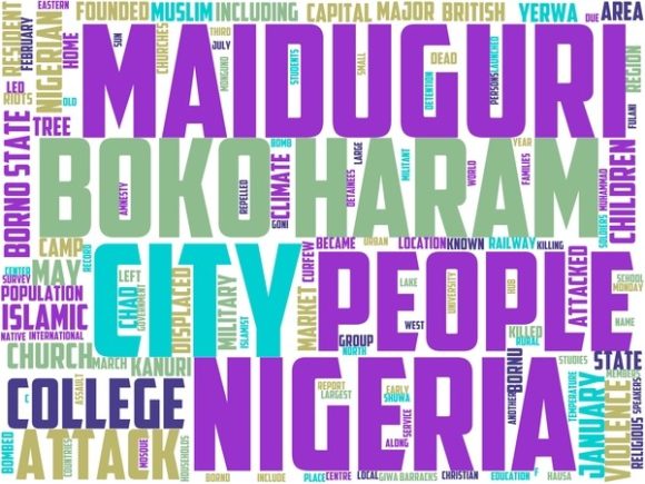 Maiduguri Wordart Skinny Tumbler