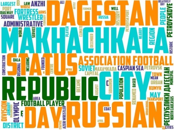 Makhachkala Wordart Print