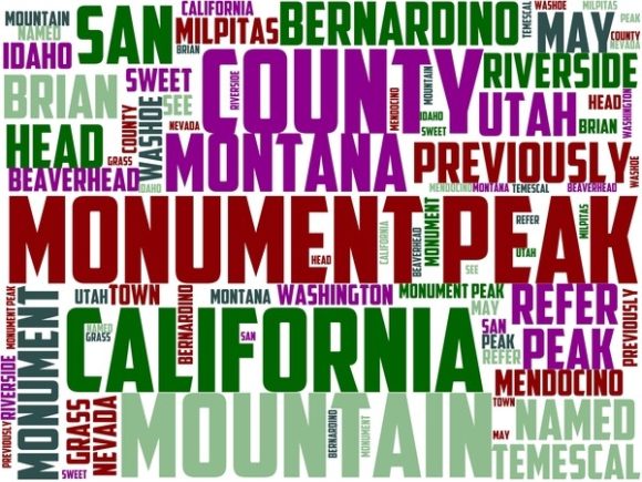 Monument Peak Wordart Background: A Creative Tool for Inspiration and Design