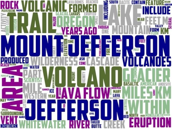 Mount Jefferson Wordart Sticker