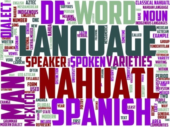 Wordart Tie Dye en Náhuatl: Arte Visual para Decoración y Diseño